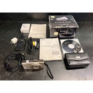 Nikon Coolpix S6000 Digital Camera Bundle – Tested & Working